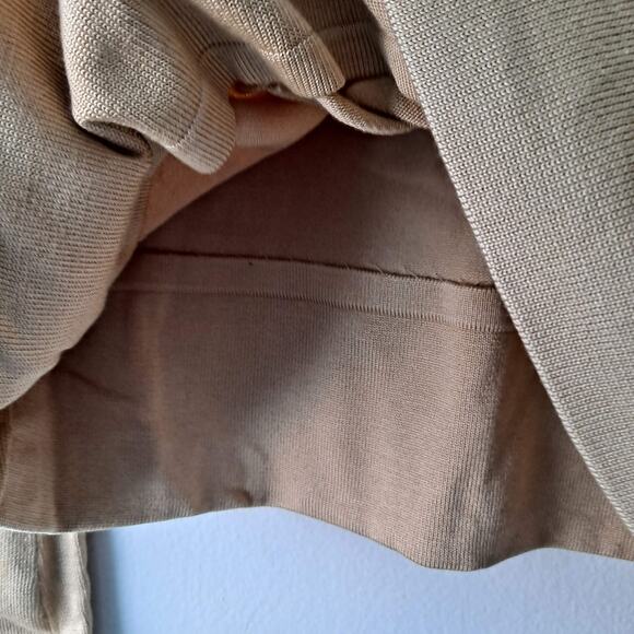 INC Mustard Gold Beaded Long Sleeve Slit Front Sweater / Knit Top - M - Picture 6 of 10